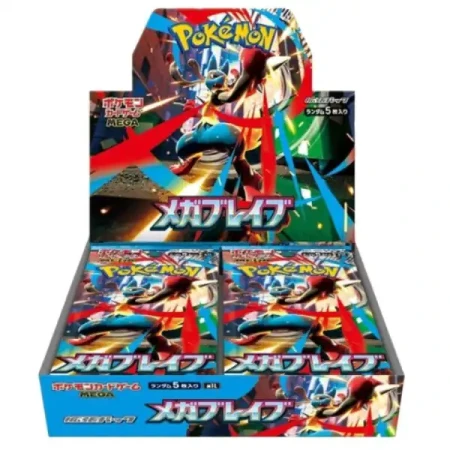 Mega Brave M1L Booster Box Pokemon TCG japonski z Mega Lucario ex kartami