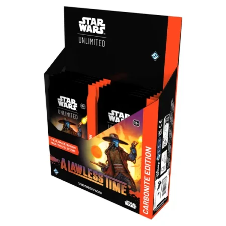 Star Wars: Unlimited A Lawless Time Carbonite Booster Display (12) – 12 paczek Carbonite Booster z kartami do gry karcianej Star Wars