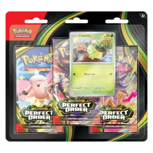 Przejdź do produktu Pokémon TCG: Mega Evolution - Perfect Order - 3-Pack Blister