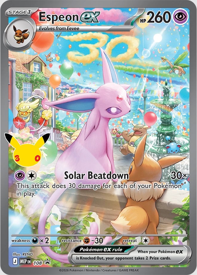 30th Celebration UPC Day Espeon ex promo