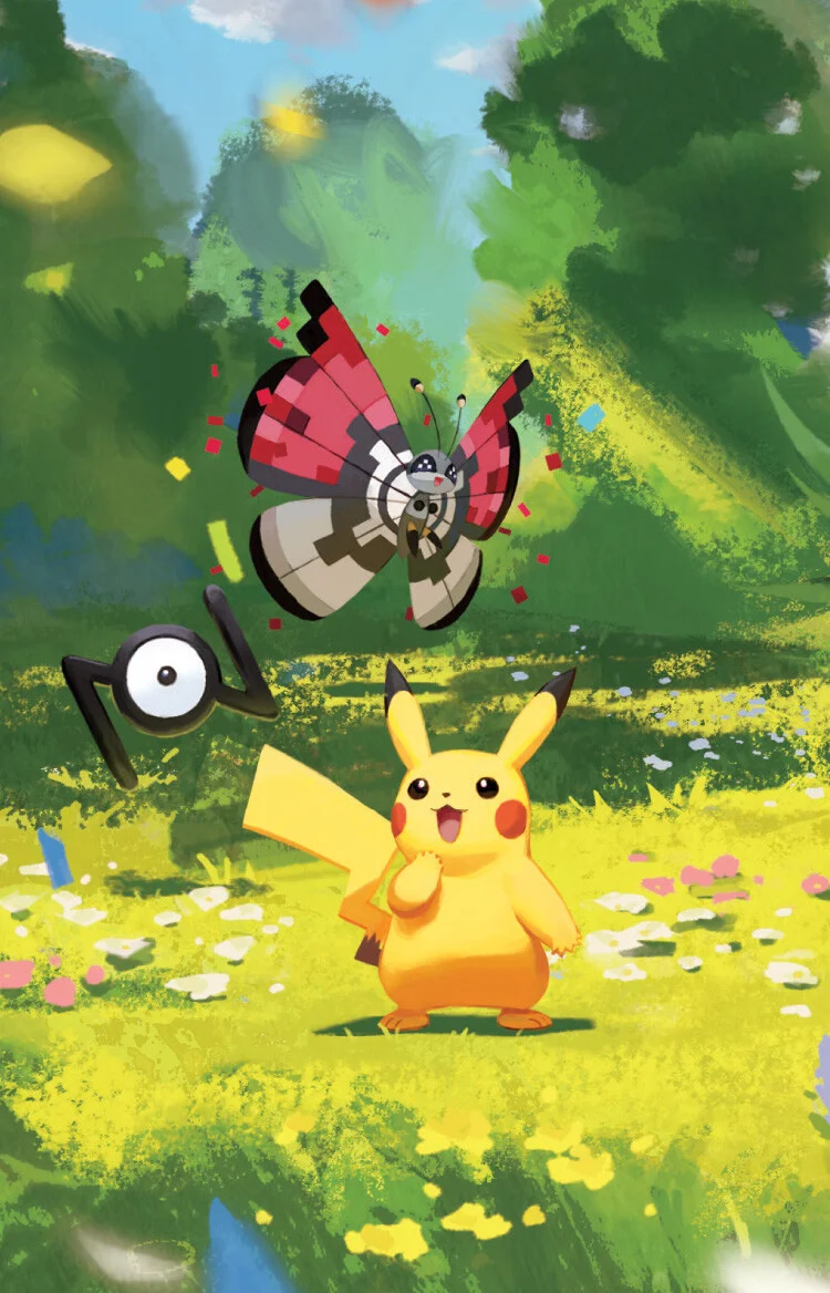 Mini Tin art card Pikachu