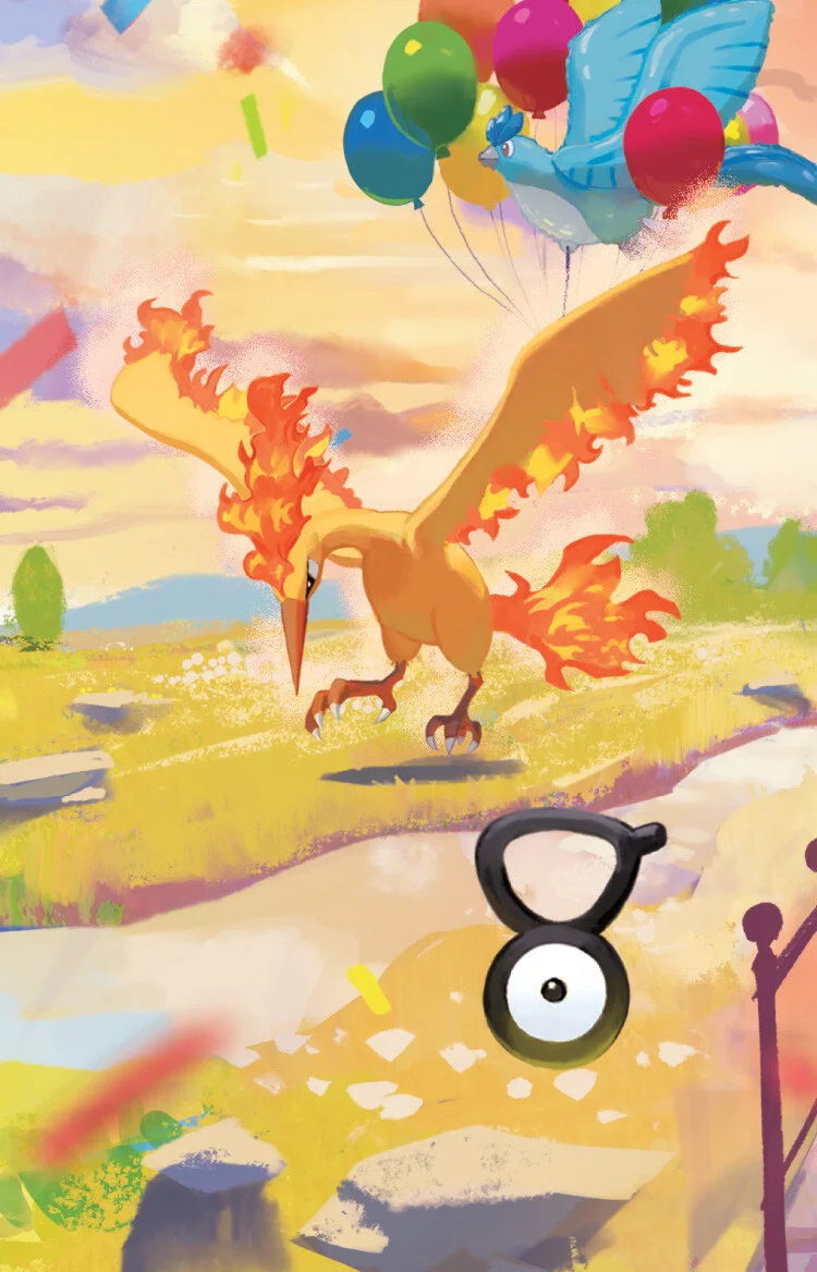 Mini Tin art card Moltres