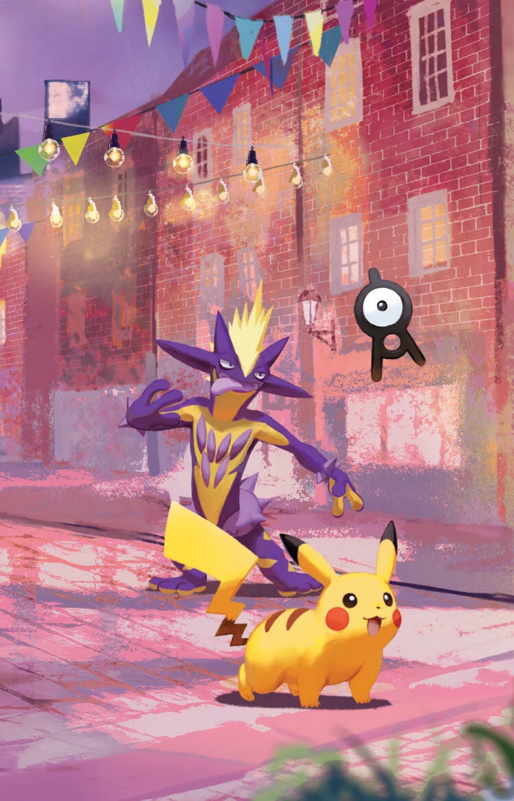 Mini Tin art card Pikachu Night