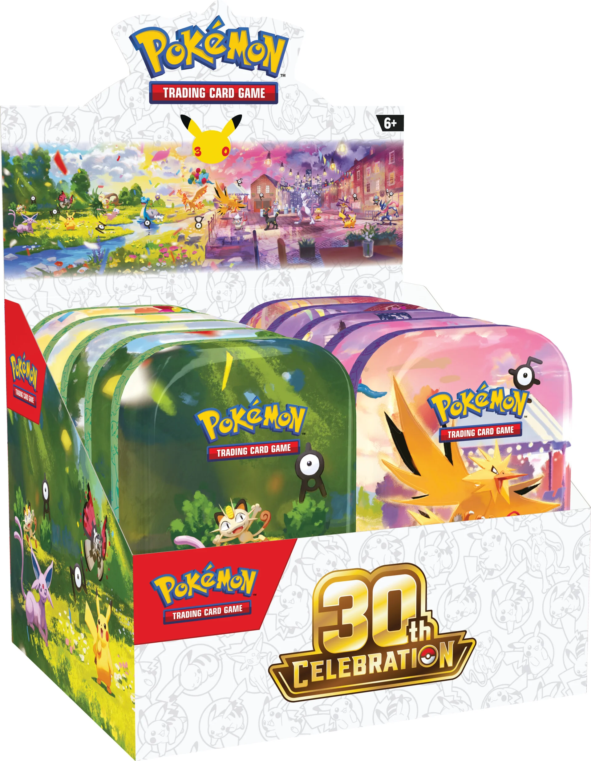 30th Celebration Mini Tins display