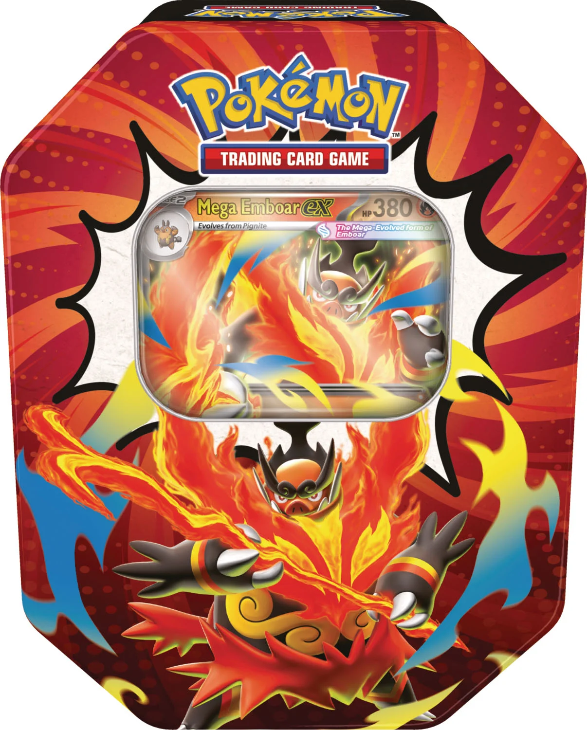 Ascended Heroes Tin Mega Emboar ex Pokemon TCG